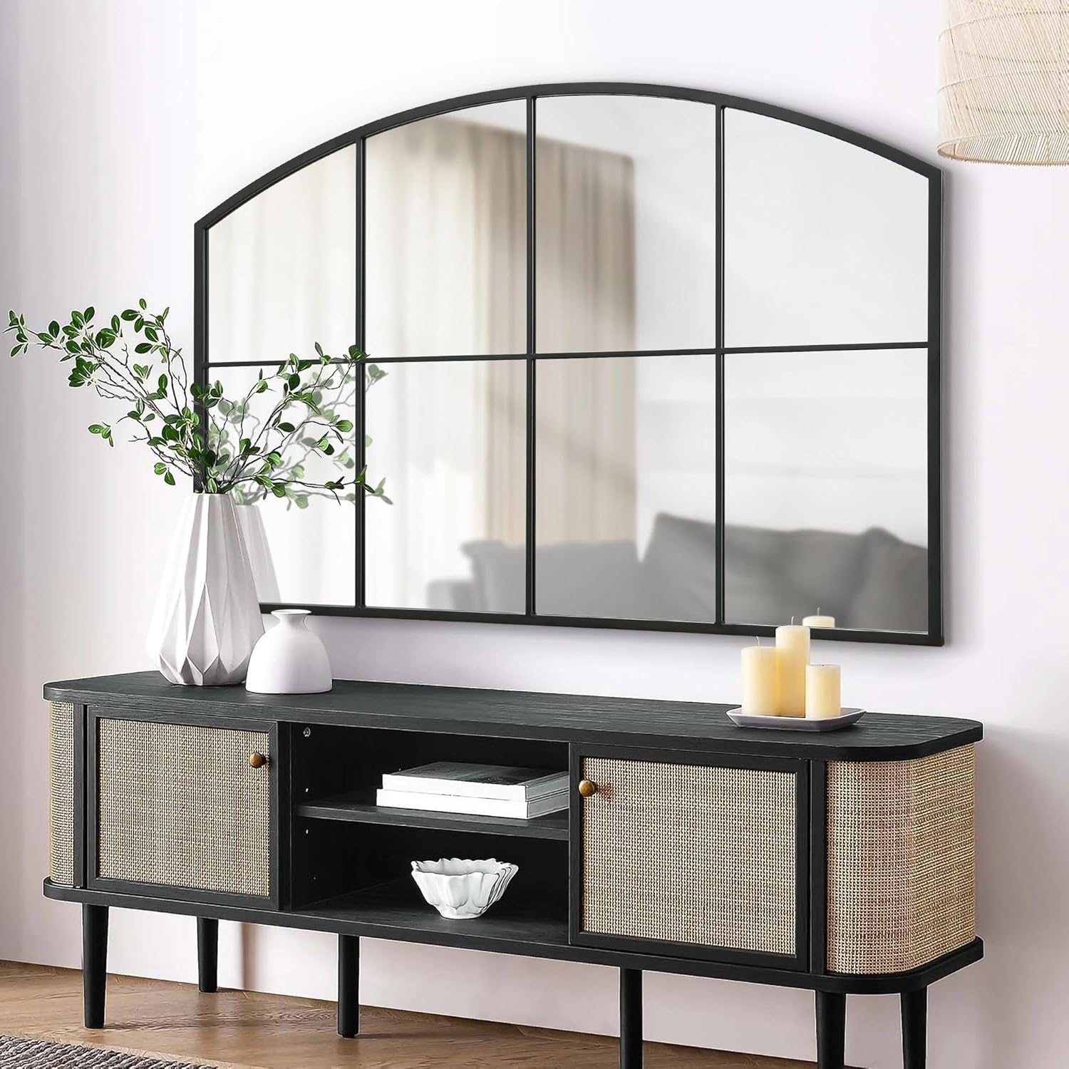 Luxe Black Wall Mirror — 40" — 28"L x 42"W