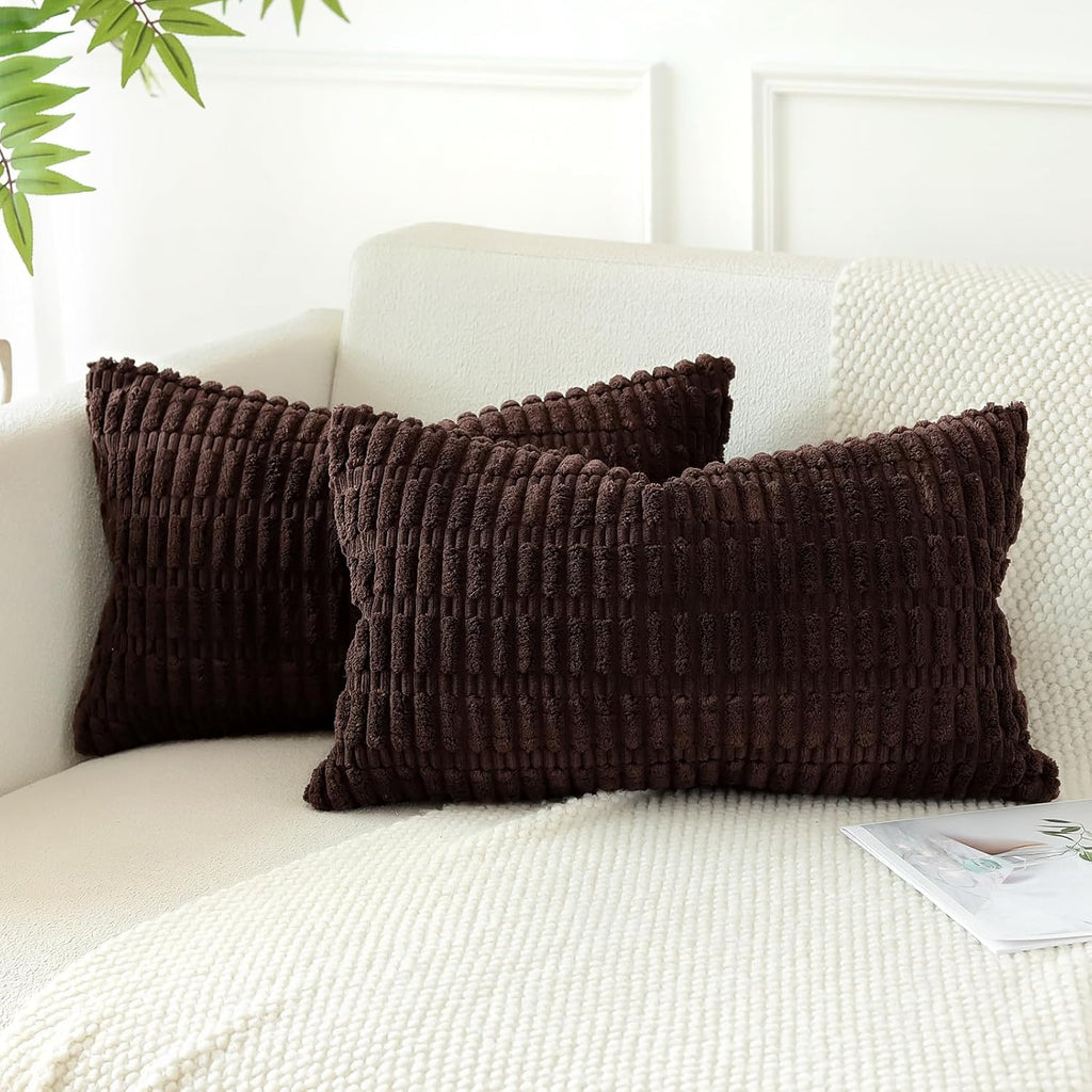 Lumbar Boho Beige Throw Pillow Cover — 24" - View 3