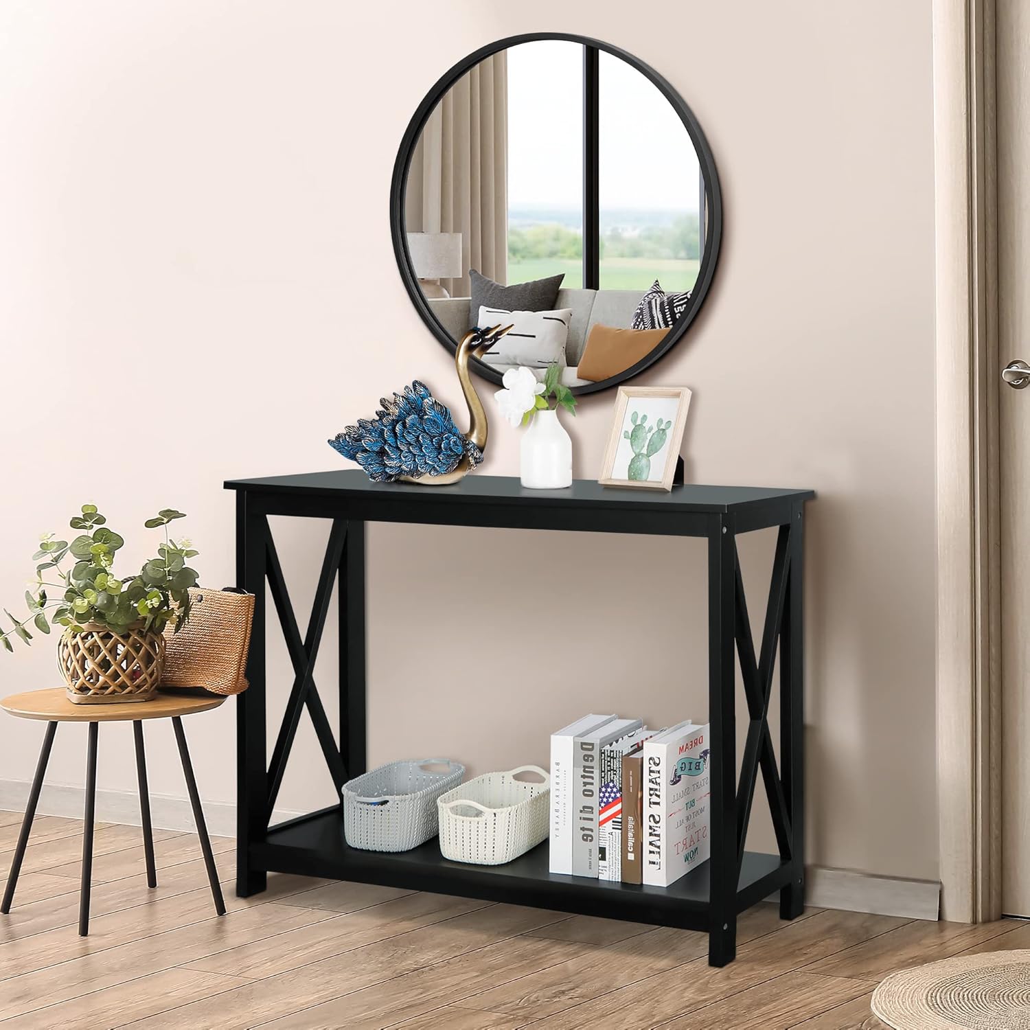 Metal Round Mirror — 24" - View 3