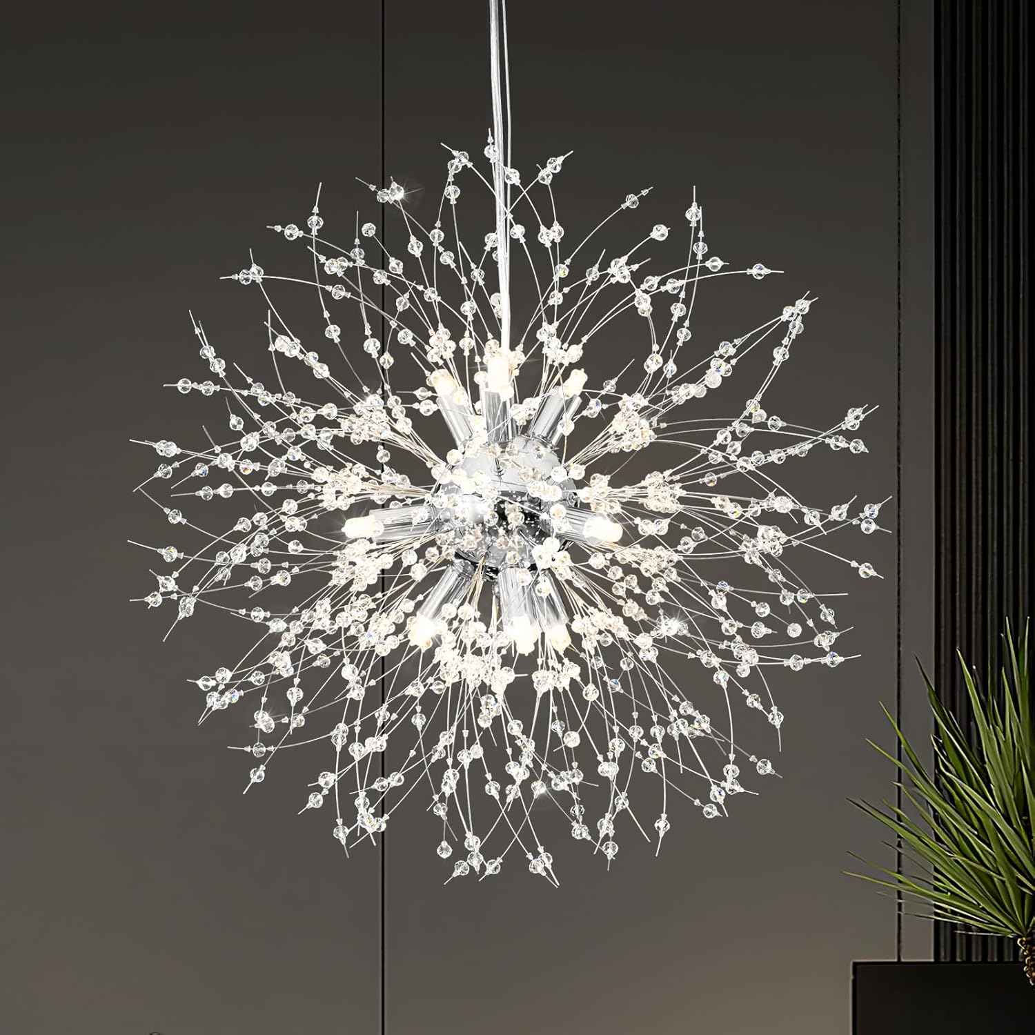 Round Luxe Gold Chandelier — 16-Light — 9-light