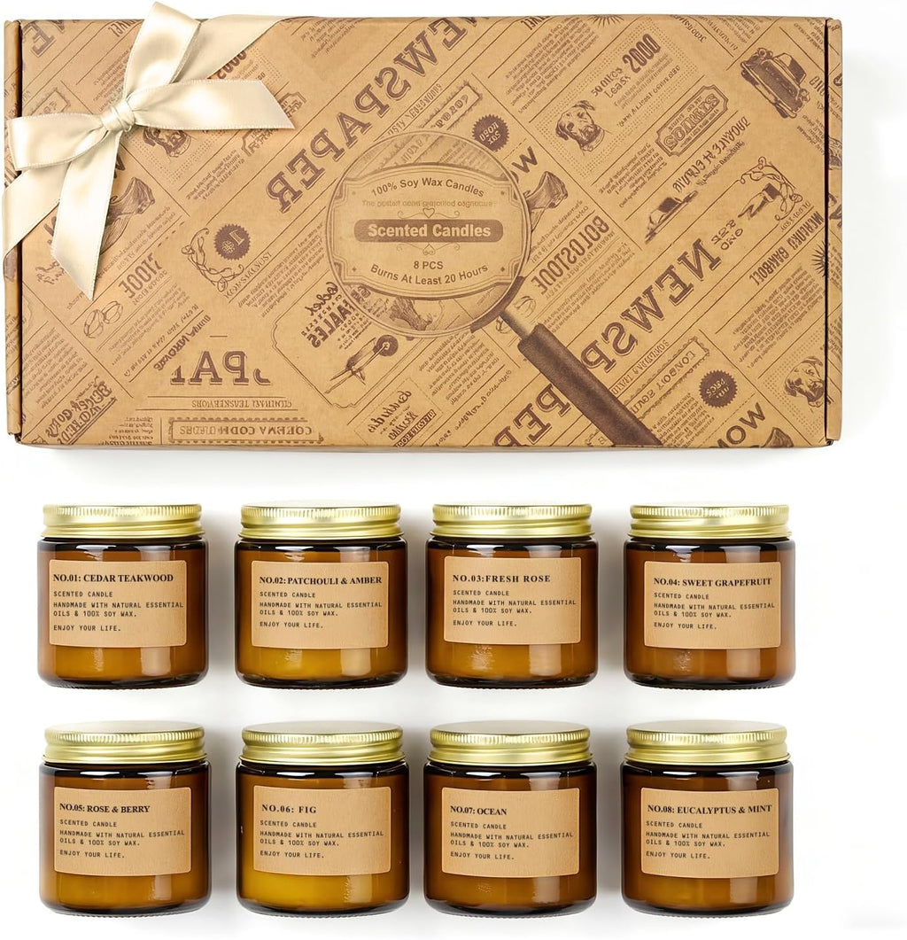 Soy Wax Wax Scented Candle — Vintage Apothecary Set