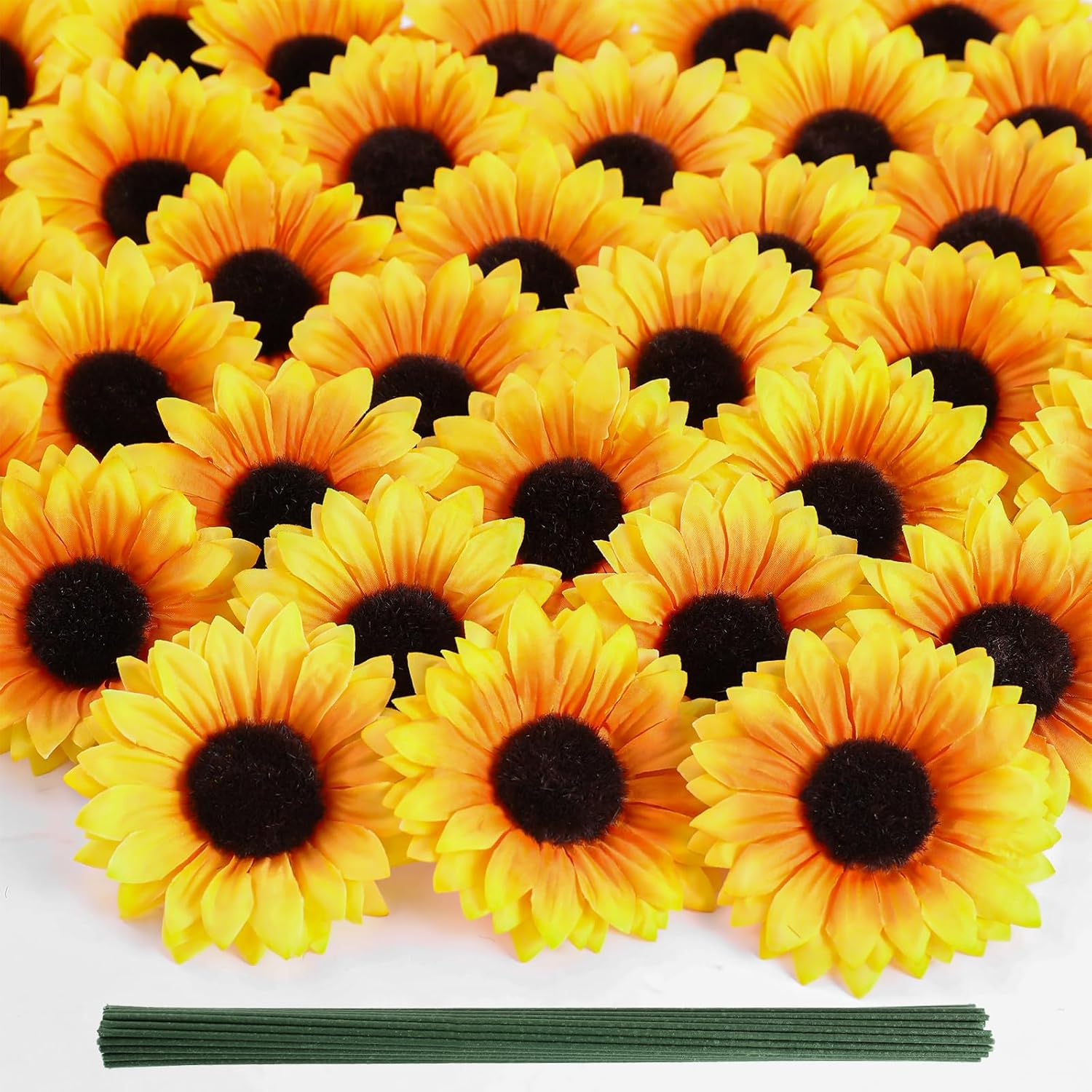 Beige Artificial Plant — 4" — Fall Yellow-40pcs
