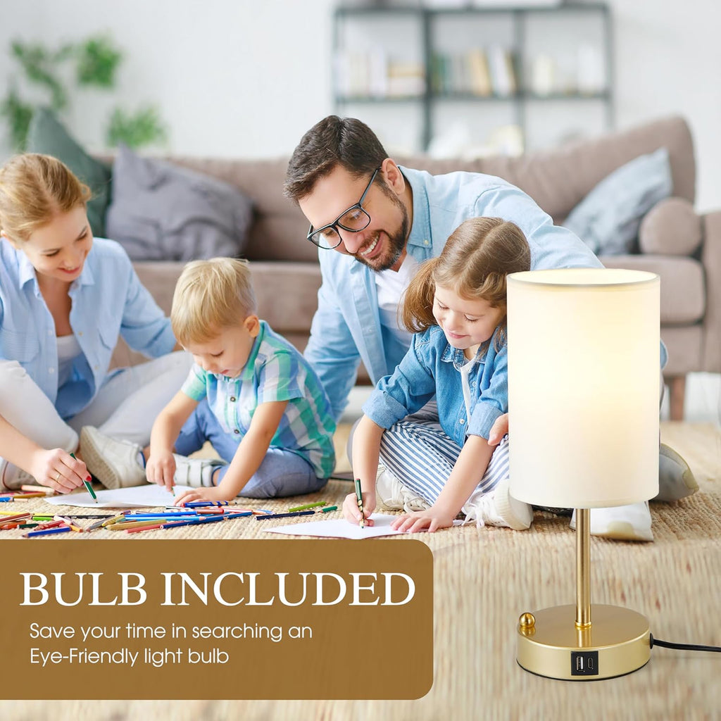 Dimmable Luxe Fabric Desk Lamp - View 4