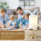 Dimmable Luxe Fabric Desk Lamp - View 4