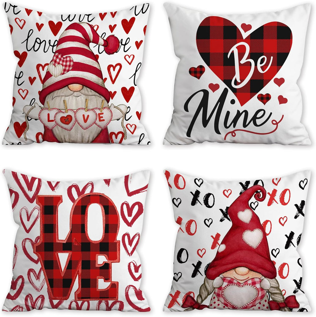 Boho Blue Throw Pillow Cover — 18" — Valentines