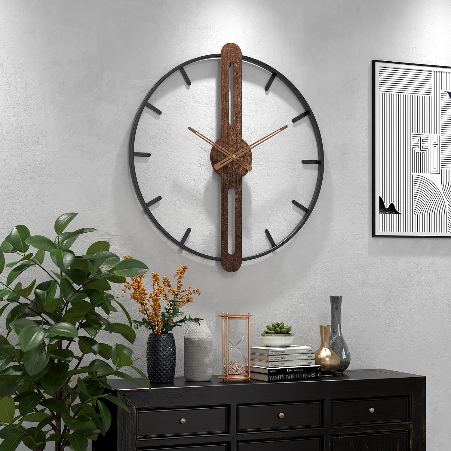 Modern Wood Wall Clock — 2.X-Large 24In(60cm)