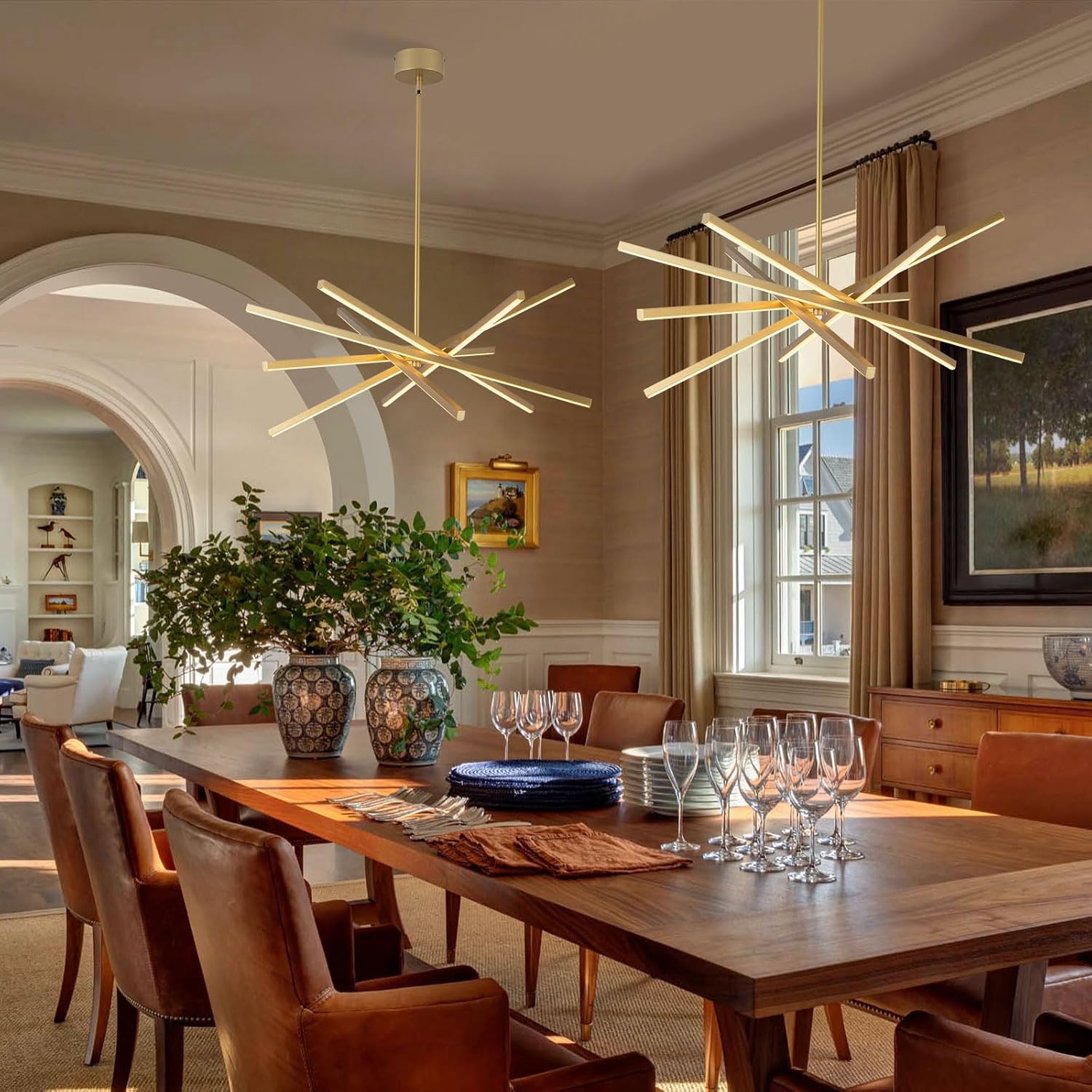 Dimmable Luxe Black Chandelier - View 7
