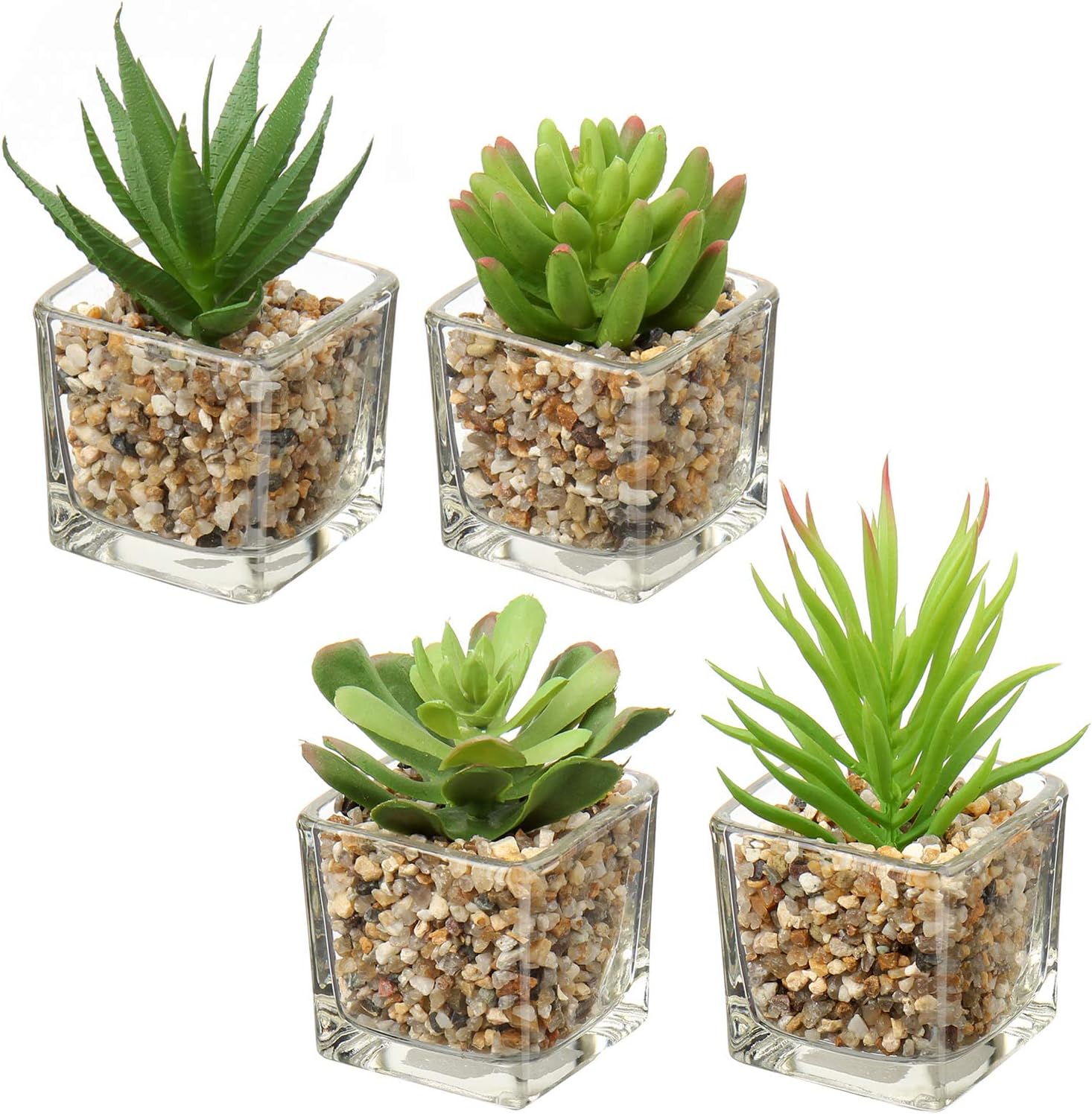 Glass Faux Plant — Set of 4 - View 9