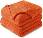 Velvet Luxe Beige Throw Pillow — 60" — Burnt Orange