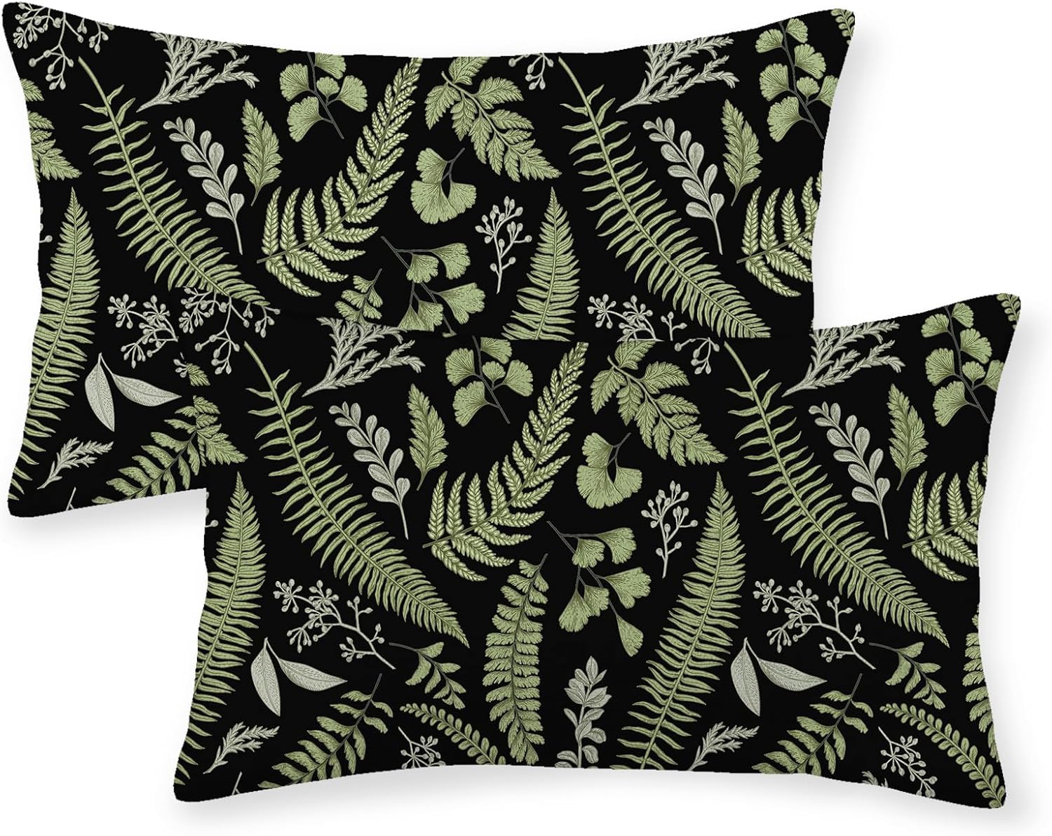 Linen Boho Beige Pillow Cover — 18" — 20" x 12" (Pack of 2)