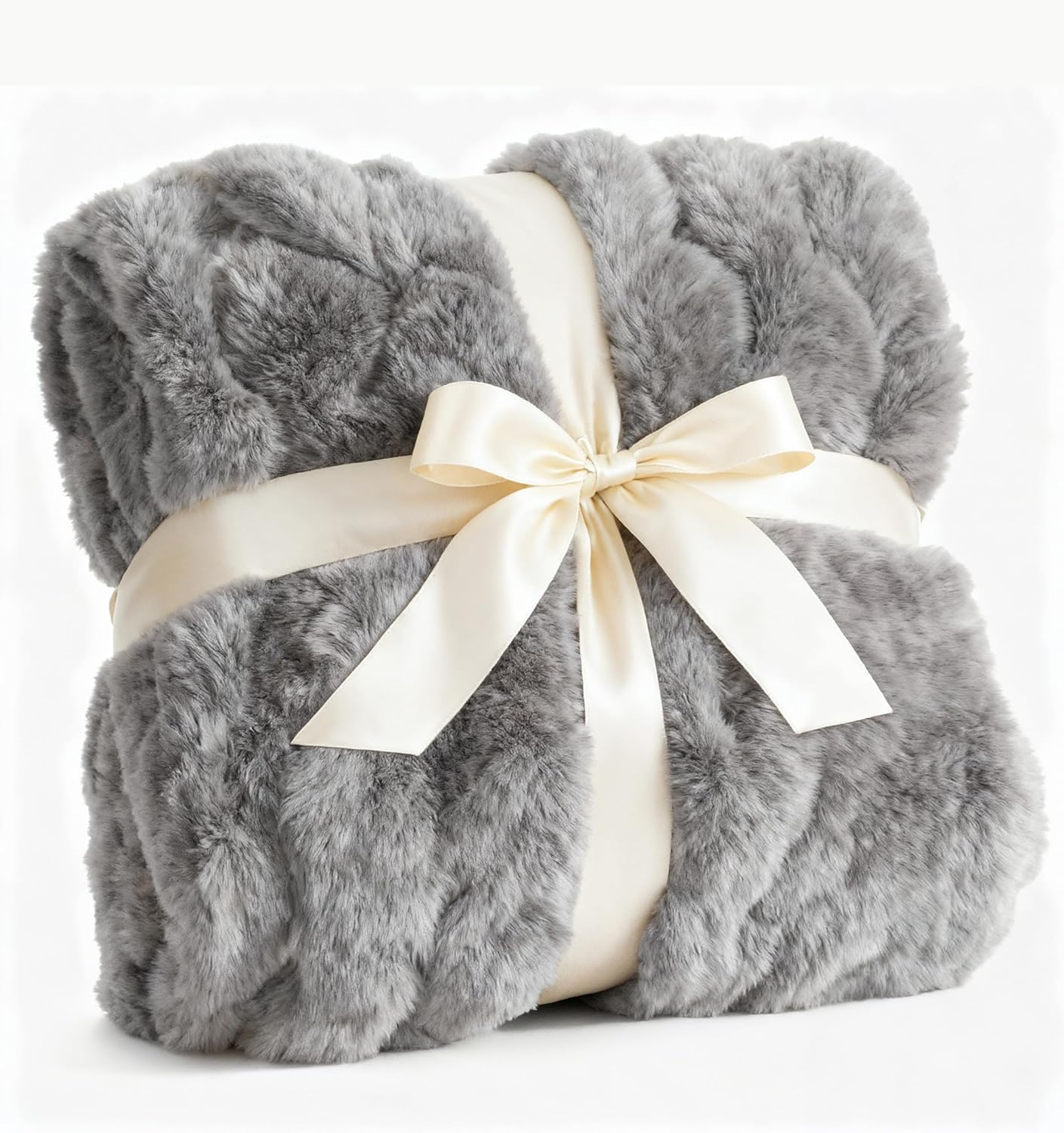 Luxe Black Throw Pillow — 50" — 02 - Grey
