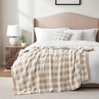 Knit Beige Throw Pillow — 50" - View 2