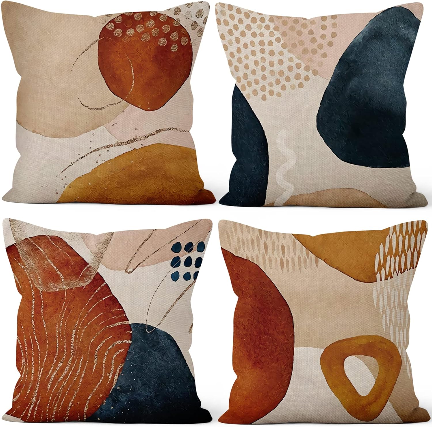 Boho Fabric Throw Pillow Cover — 16" — 26" x 26" (Pack of 4)