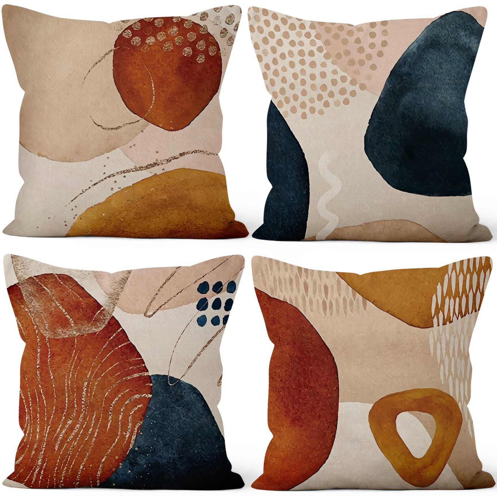 Boho Fabric Throw Pillow Cover — 16"