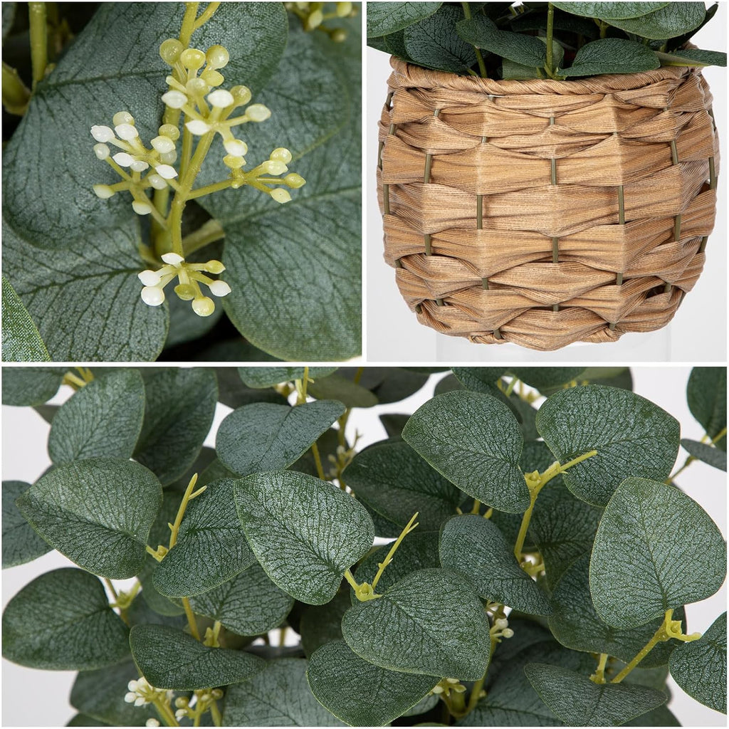 Boho Rattan Artificial Plant — 11" - View 3