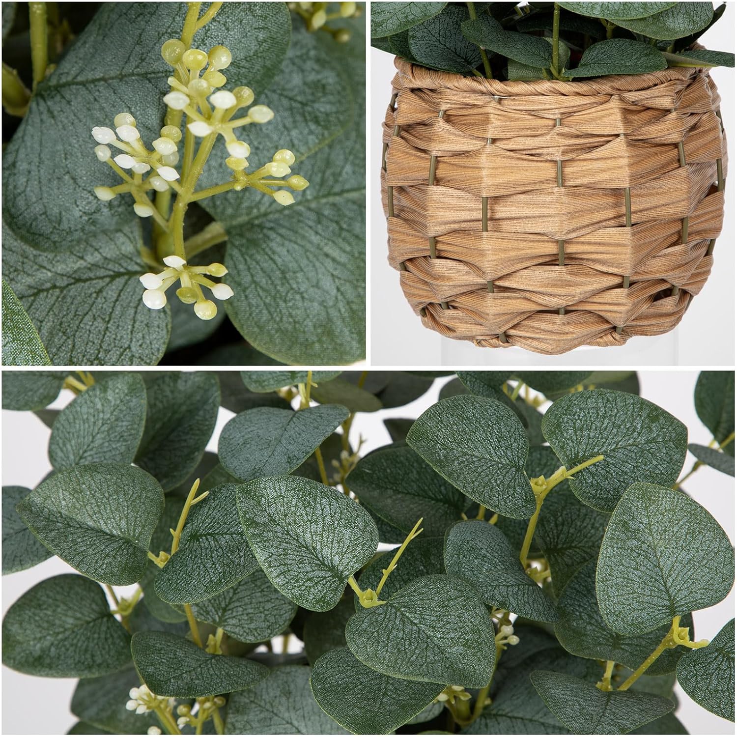 Boho Rattan Artificial Plant — 11" - View 3