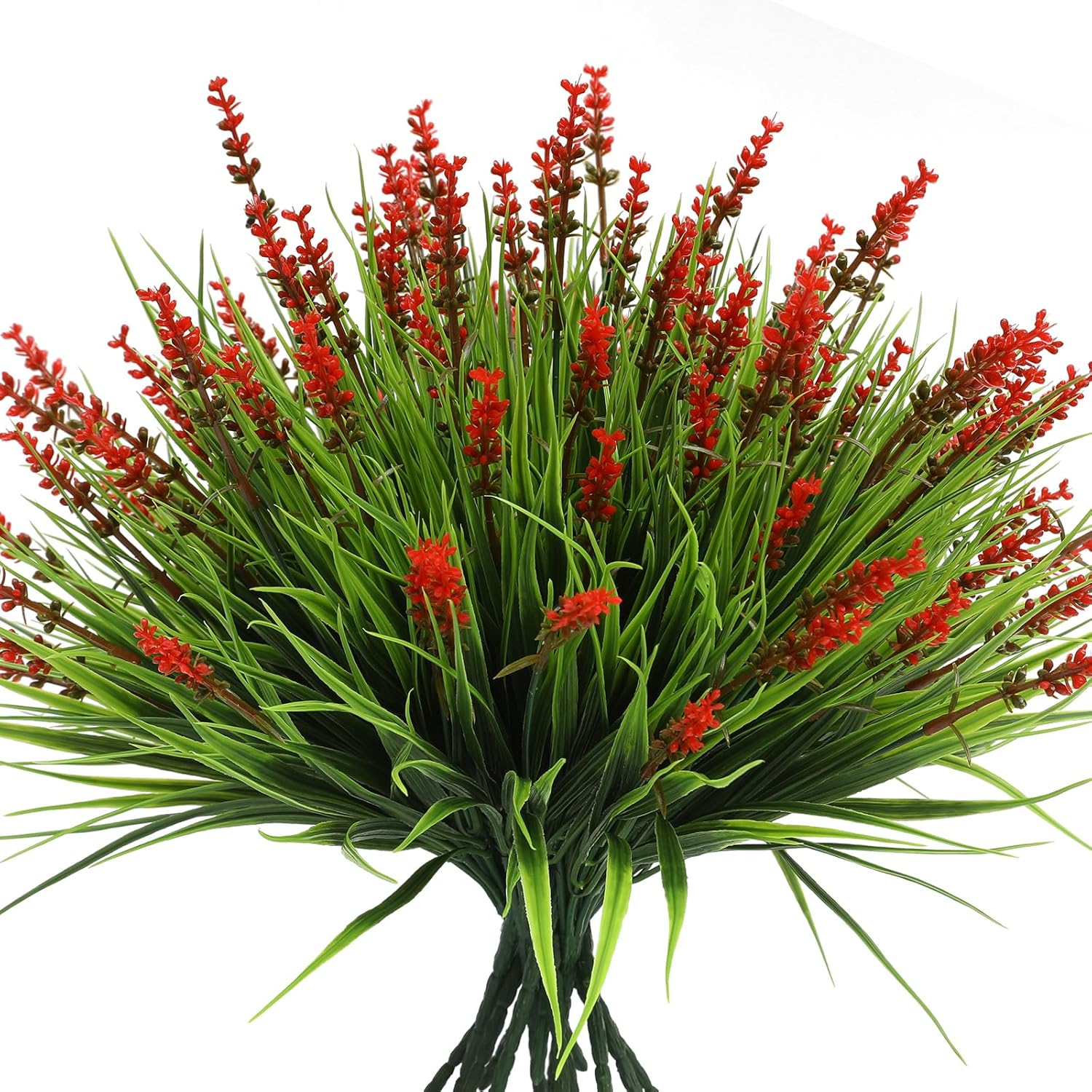 Green Artificial Flowers — Red Flowers