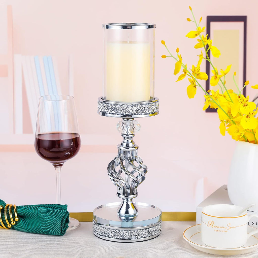 Luxe Silver Pillar Candle - View 6