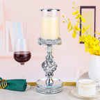 Luxe Silver Pillar Candle - View 6