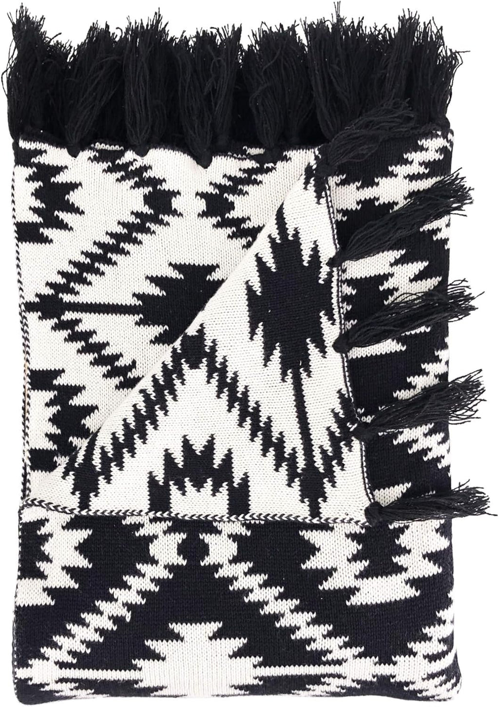 Knit Boho Fabric Throw Pillow — 60" — Pattern B