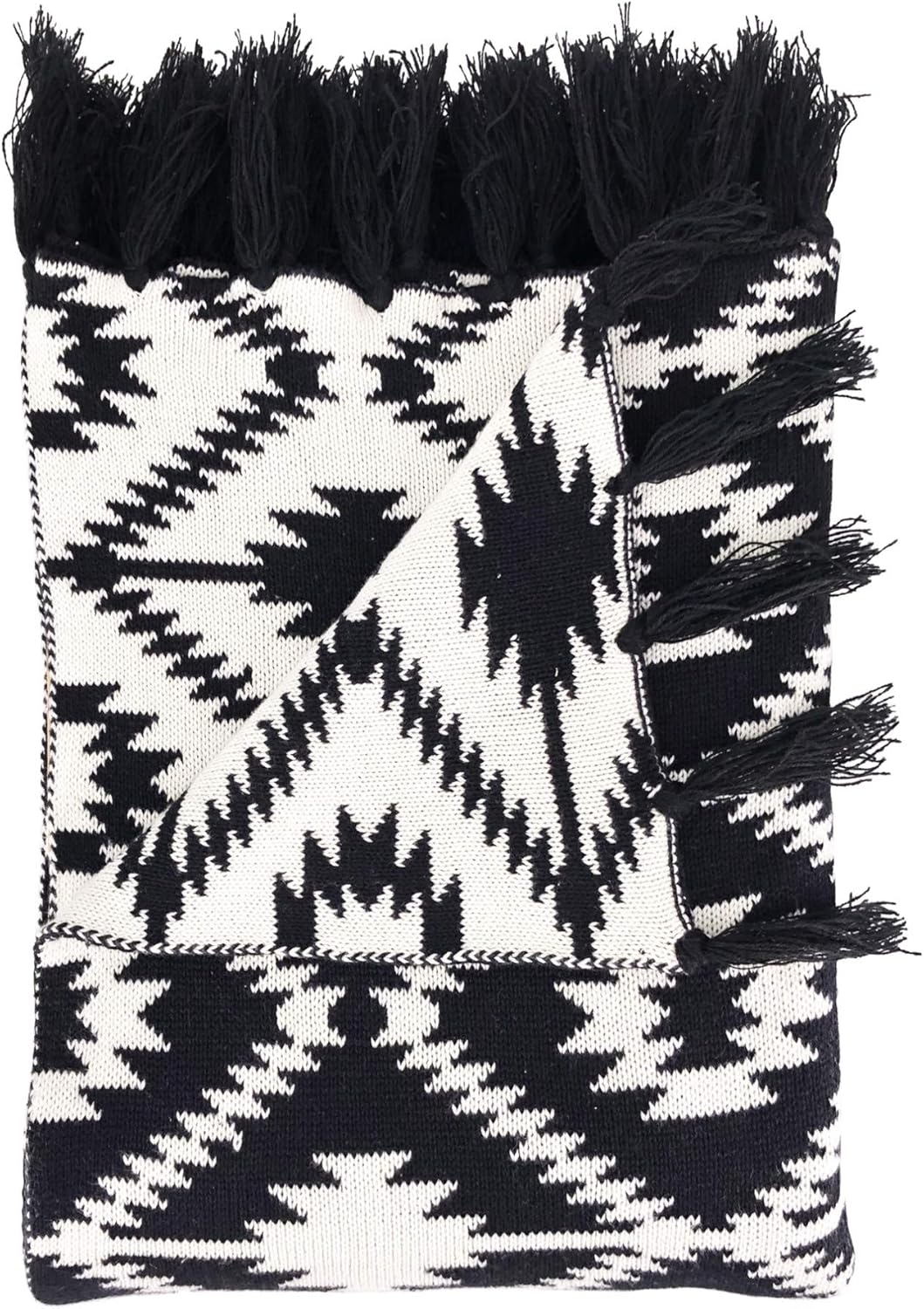 Knit Boho Fabric Throw Pillow — 60" — Pattern B