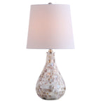 Linen Modern Grey Nightstand Lamp — 20.5"