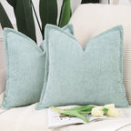 Velvet Boho Beige Throw Pillow Cover — 18"