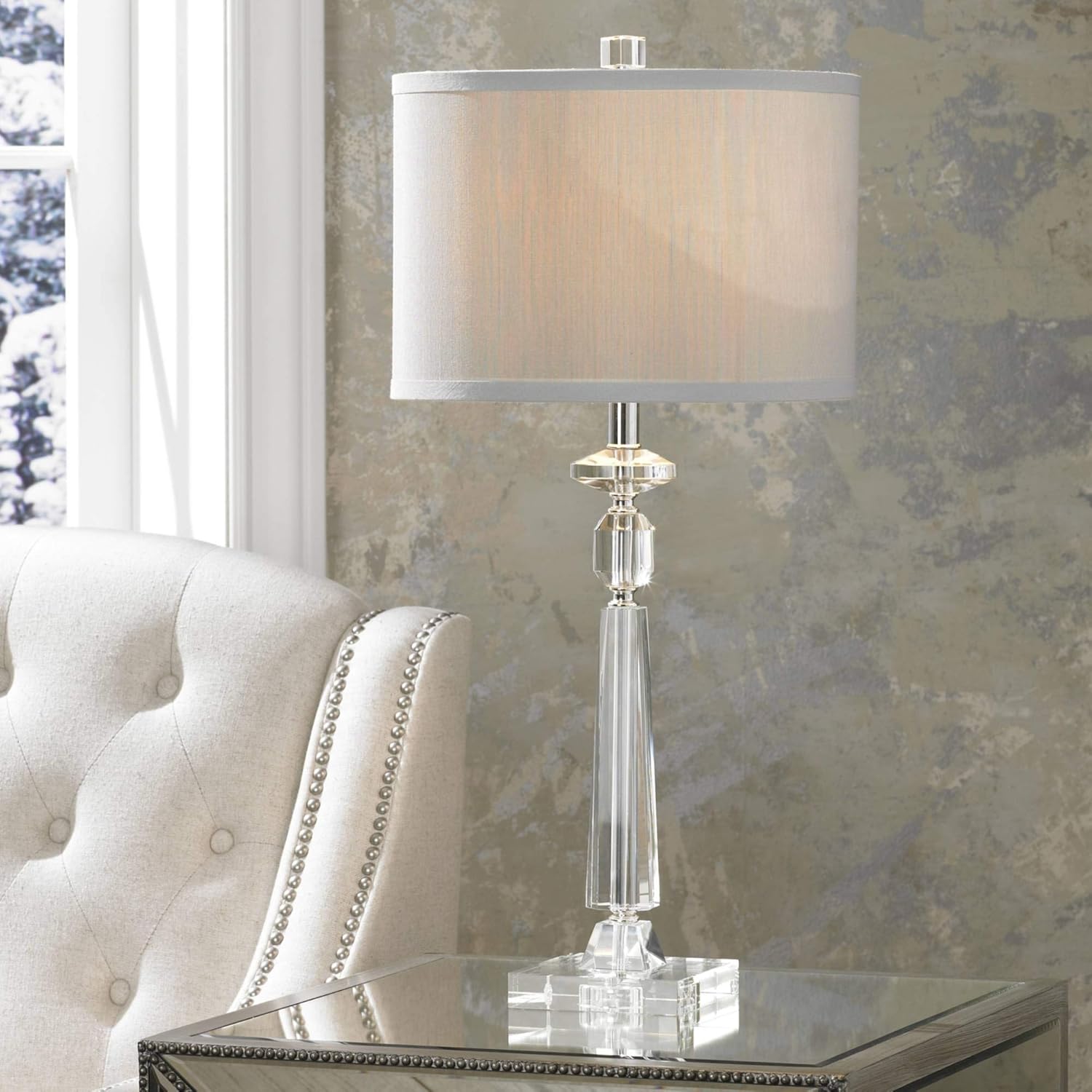 Luxe Grey Table Lamp — 27" - View 8