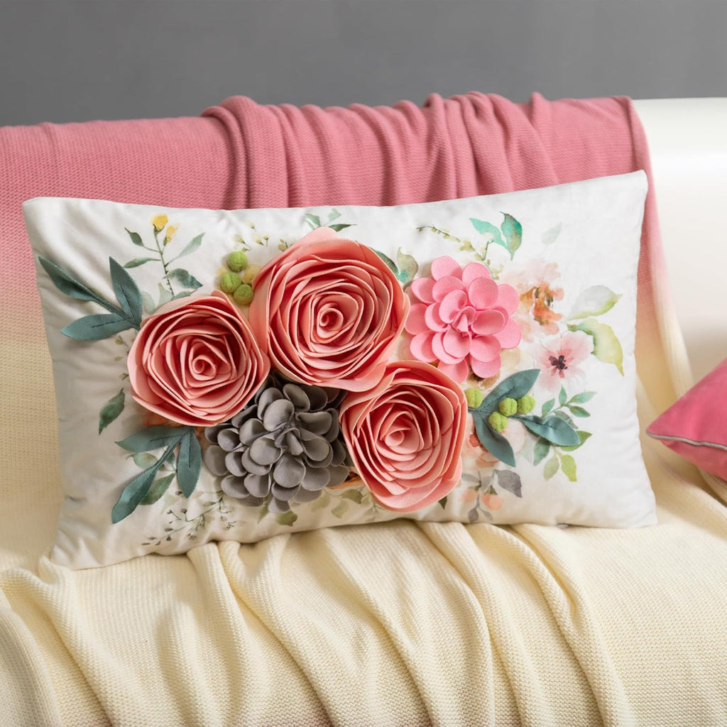 Velvet Boho Fabric Throw Pillow Cover — 20" - View 3