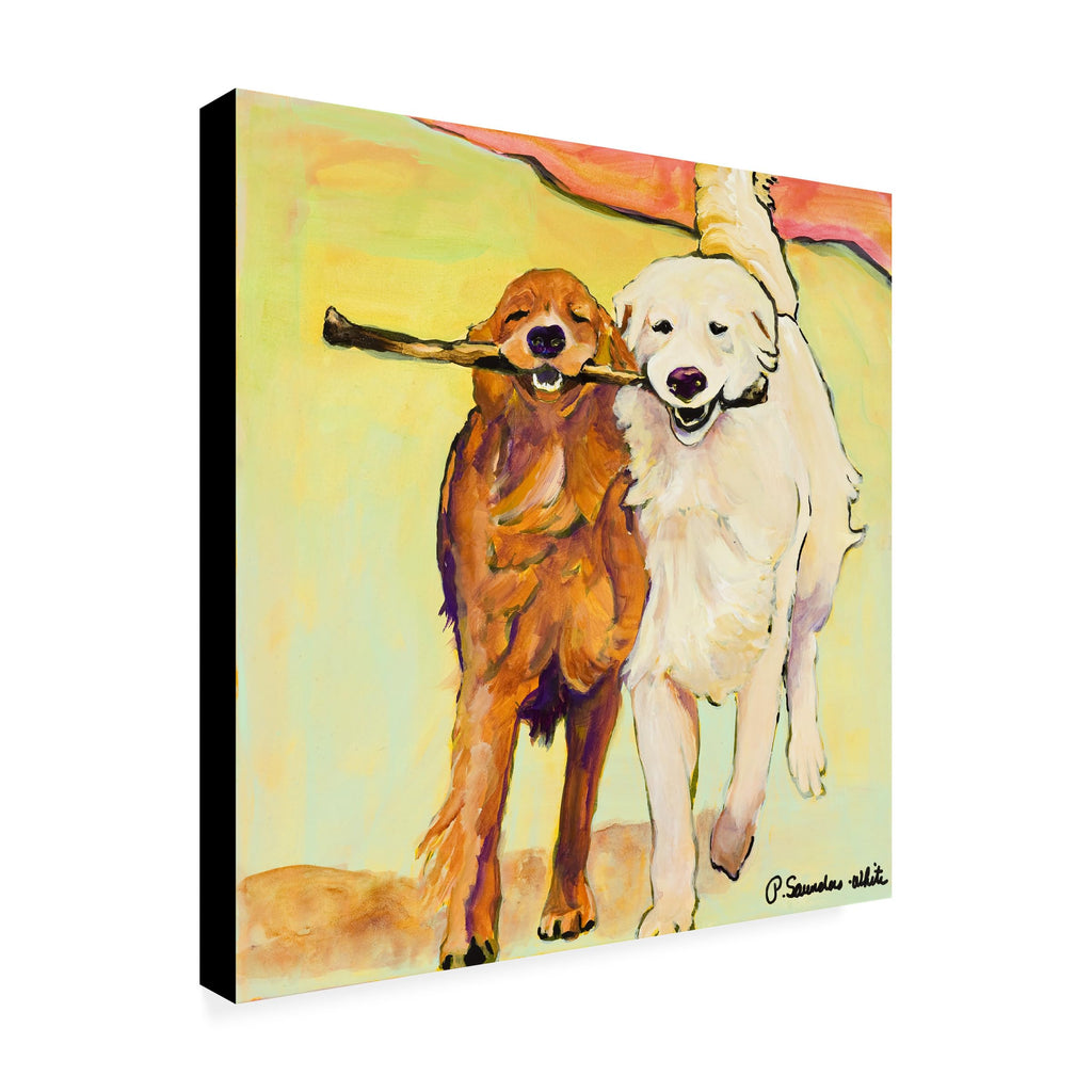 Wrapped Canvas Fabric Canvas Wall Art — 14"