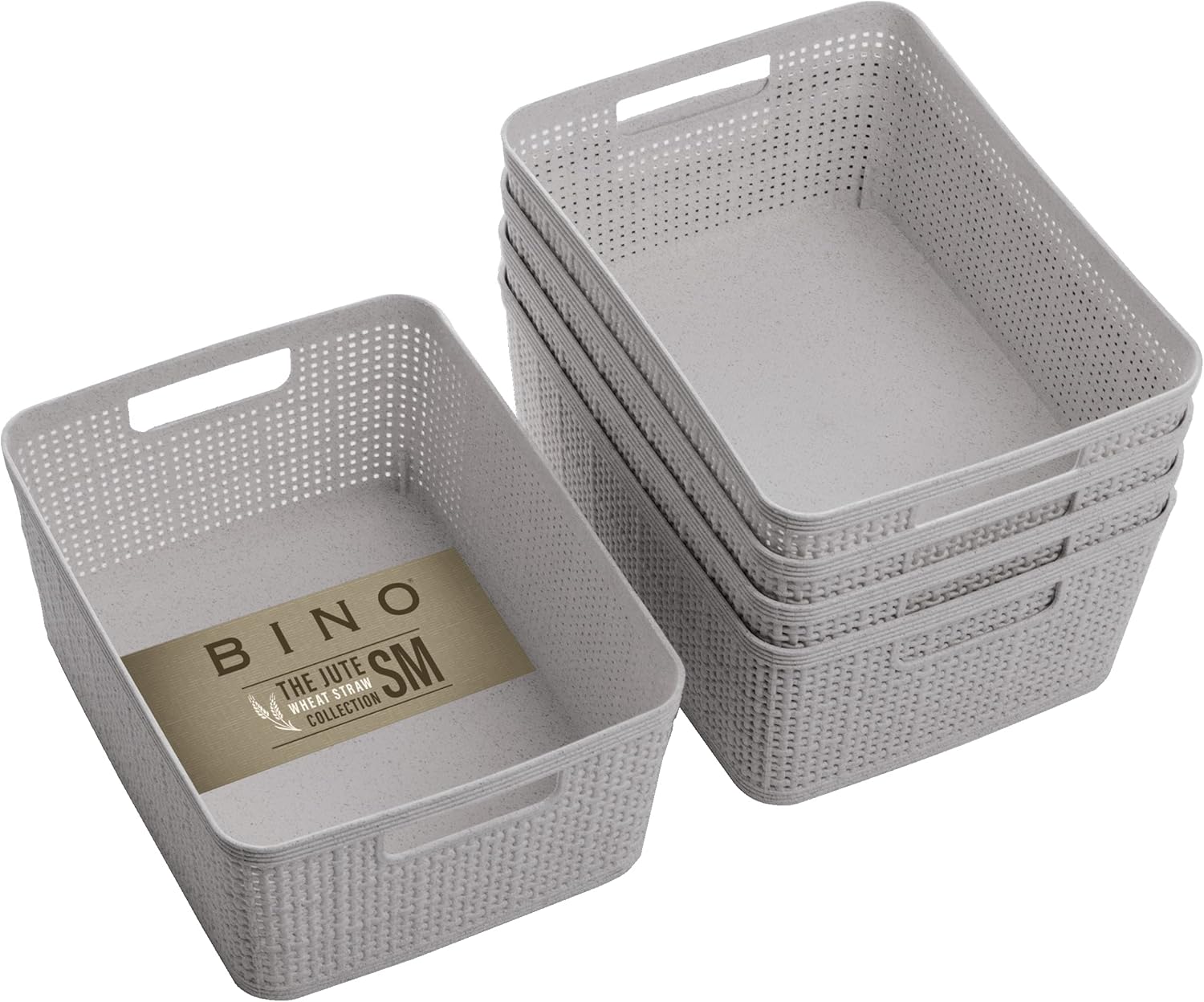 Boho Beige Storage Basket — Natural Grey