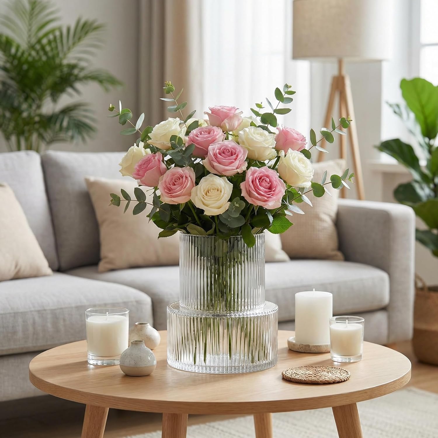 Modern Black Flower Vase — 5" - View 2
