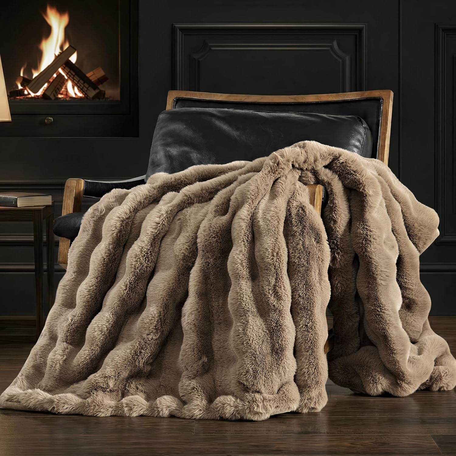 Luxe Beige Throw Pillow — 50" — Greige