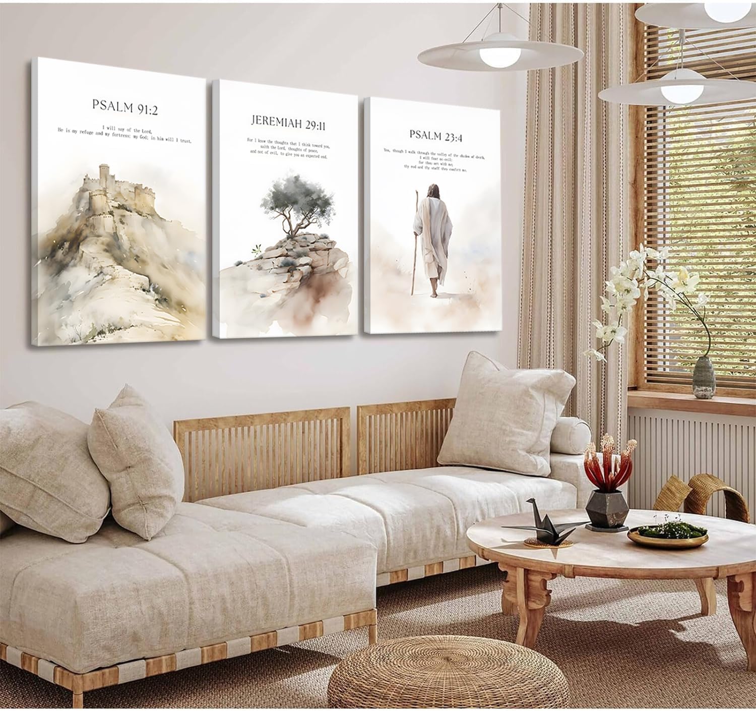 Framed Modern Fabric Wall Decor — 16" - View 5