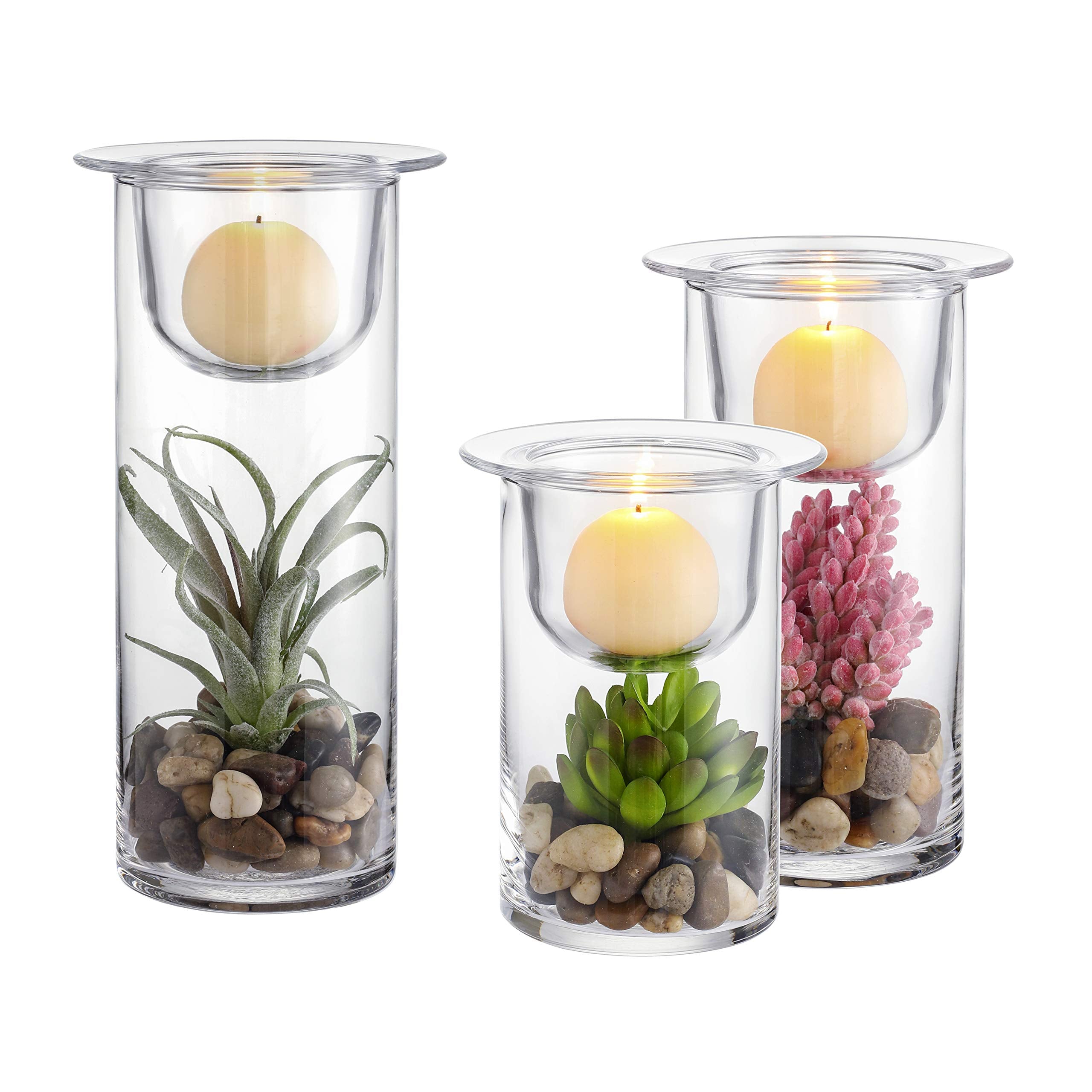 Glass Candle — Set of 3