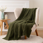 Knit Beige Throw Pillow — 50" - View 6