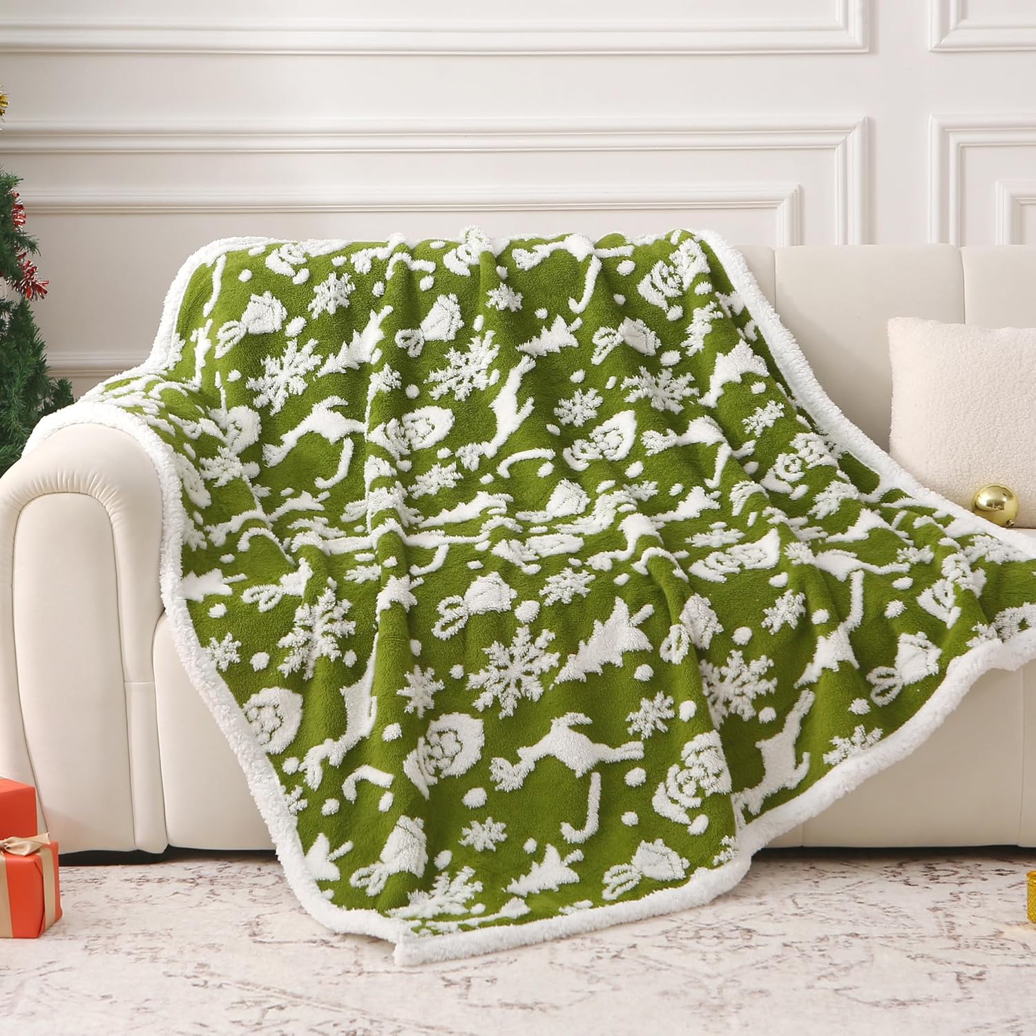 Beige Throw Pillow — 60" — Xmasgreen