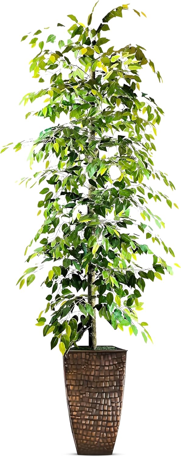 Black Faux Plant — Copper Metal
