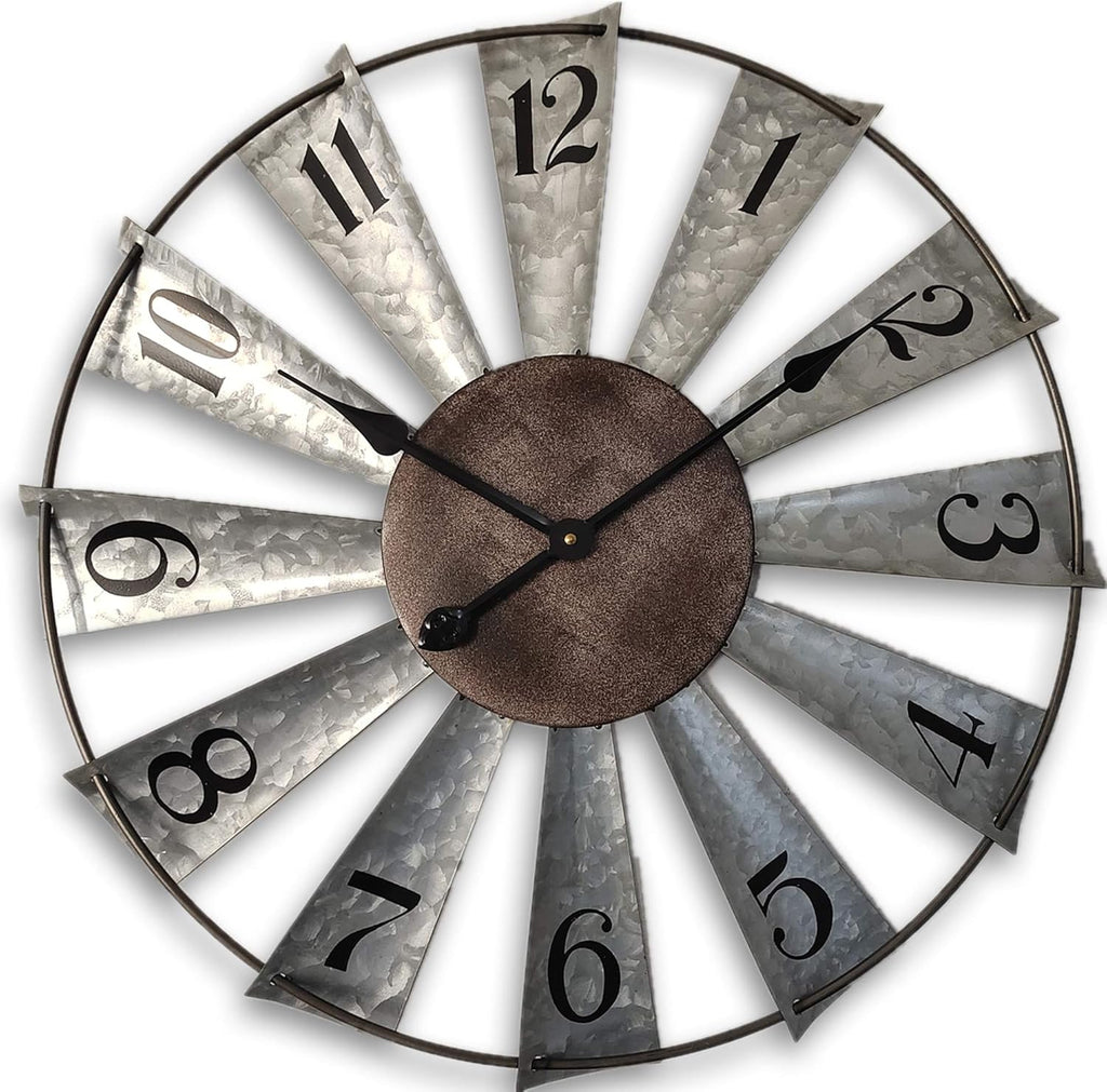 Battery Operated Farmhouse Metal Wall Art — 24" — 24 inch