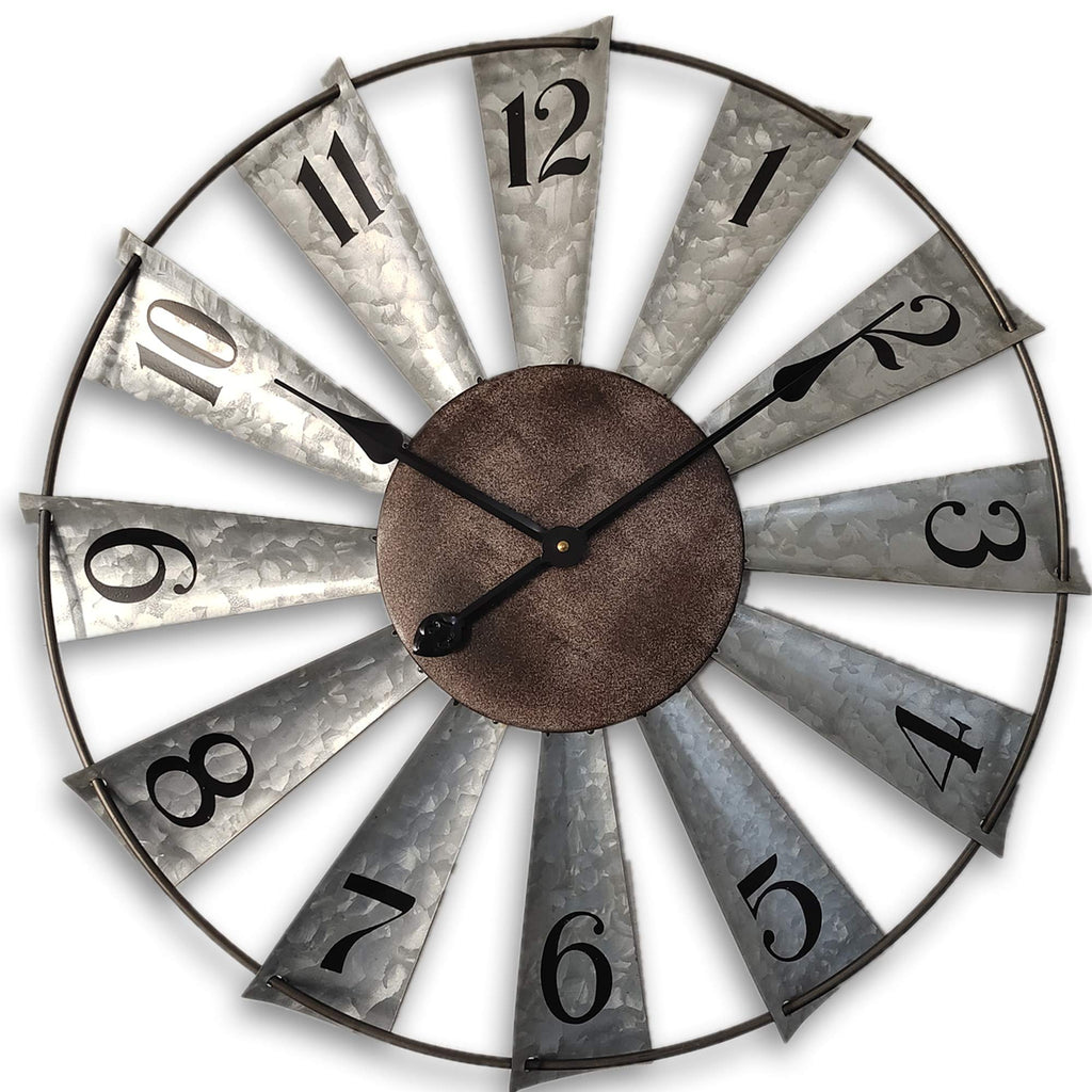 Battery Operated Farmhouse Metal Wall Art — 24"