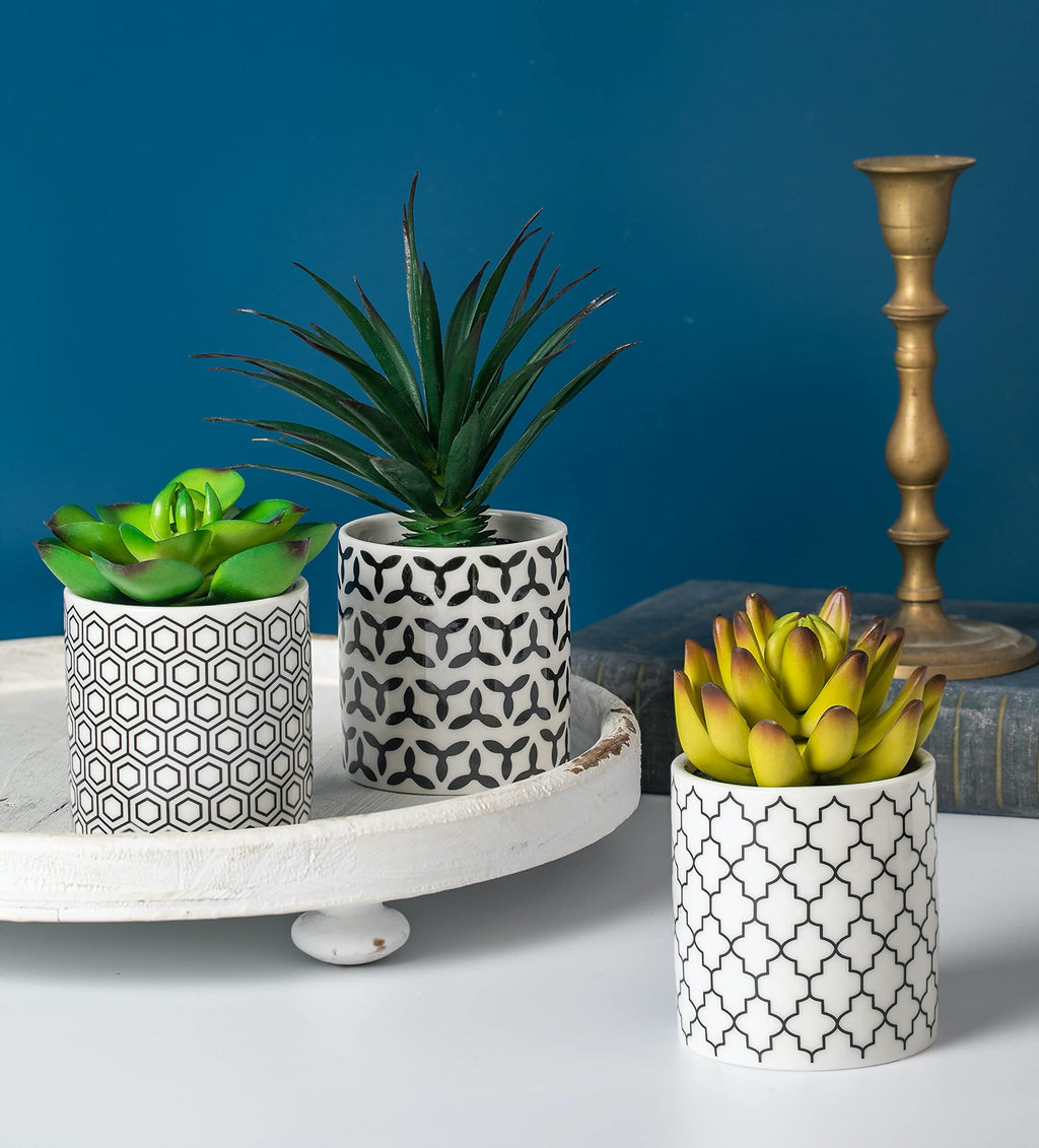 Ceramic Faux Plant — 3"