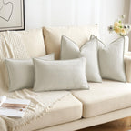 Chenille Boho Beige Pillow Cover — 26" - View 4