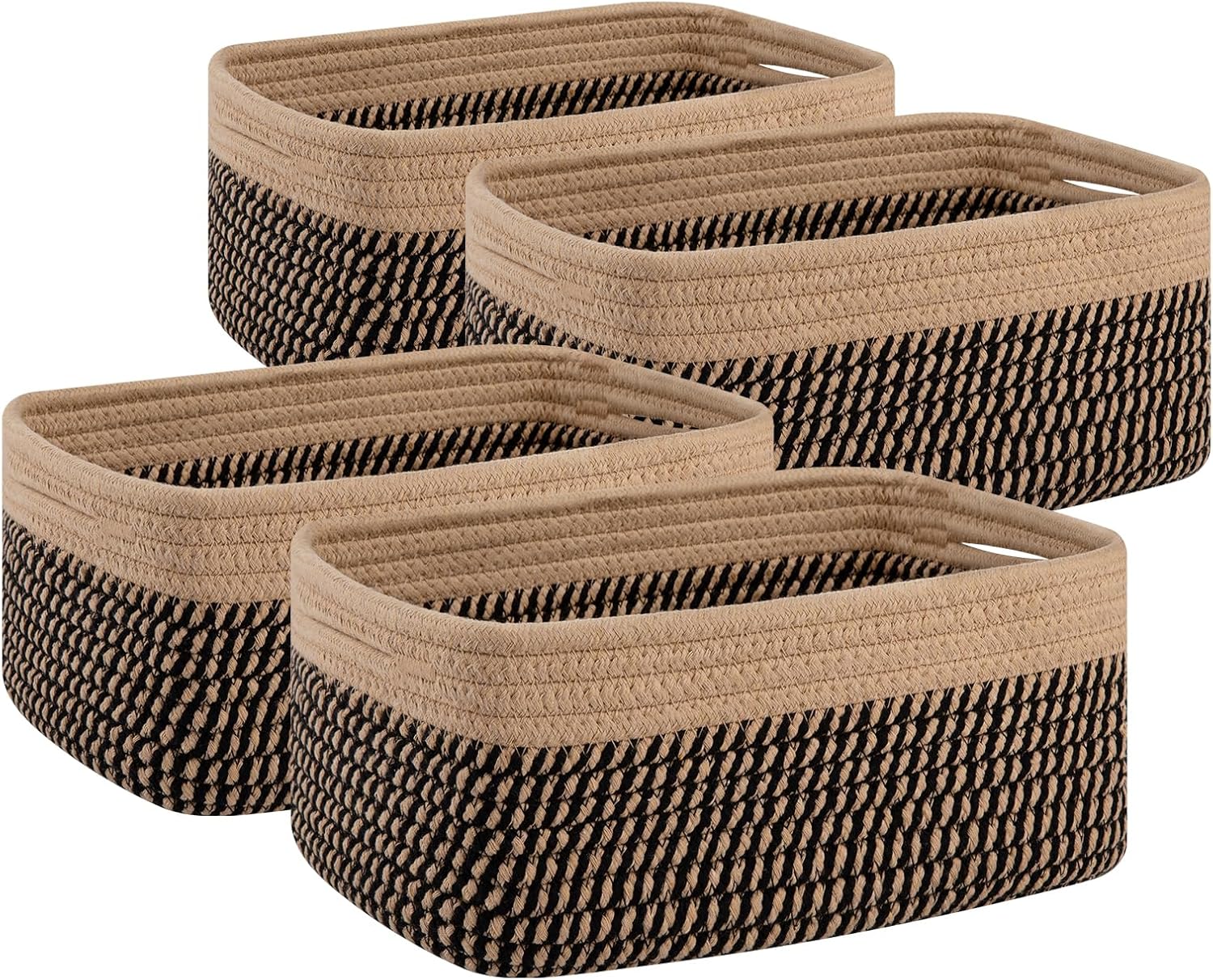 Black Storage Bin — 11.8" — Black/Yellow