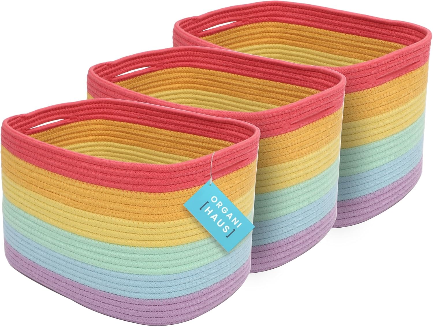 Black Storage Basket — 15" — Rainbow