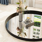 Round Modern Black Mirror — 24" - View 4