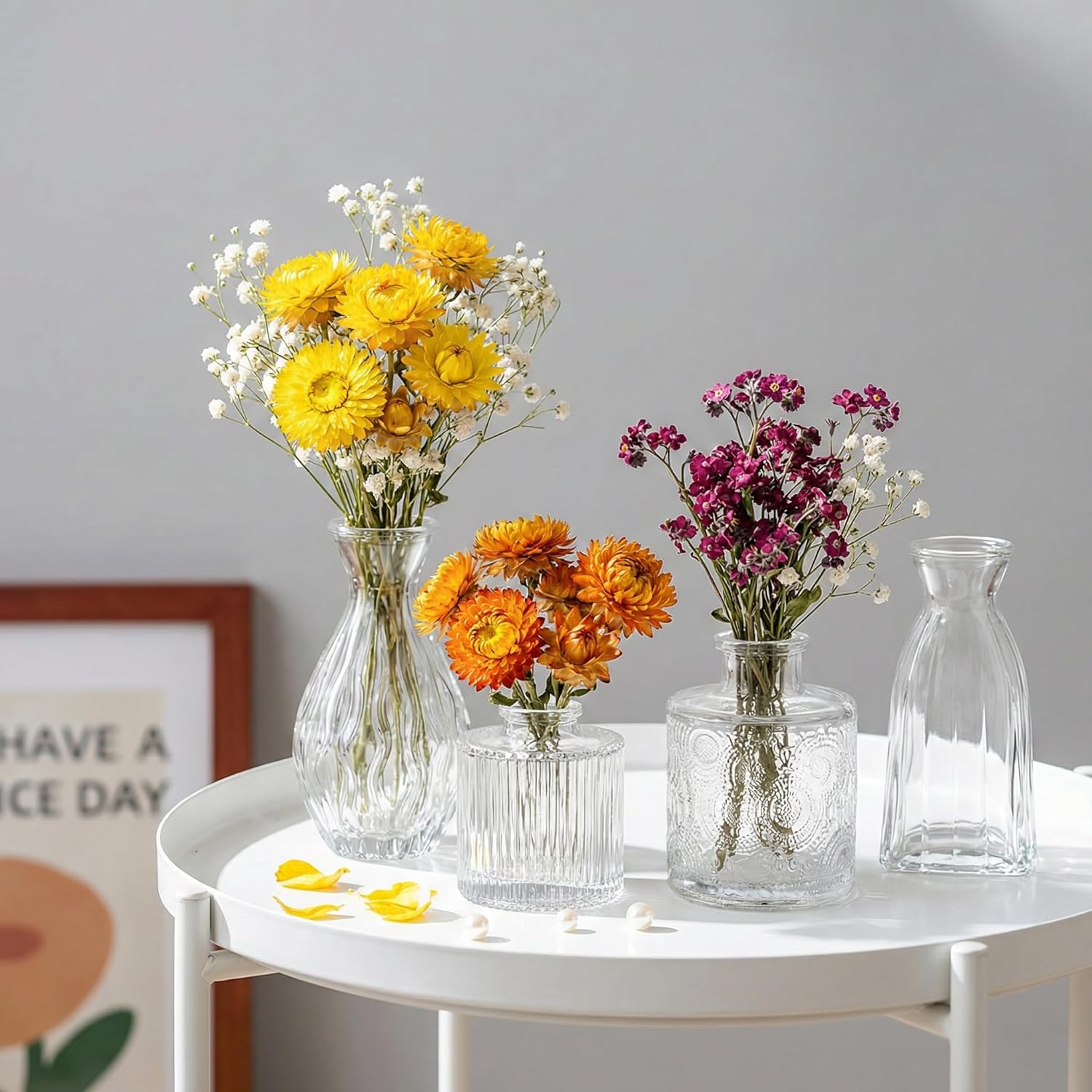 Glass Flower Vase — Set of 4 - View 9