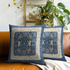 Boho Blue Throw Pillow Cover — 18" - View 8
