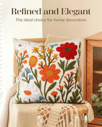 Embroidered Boho Red Throw Pillow Cover — 18" - View 5