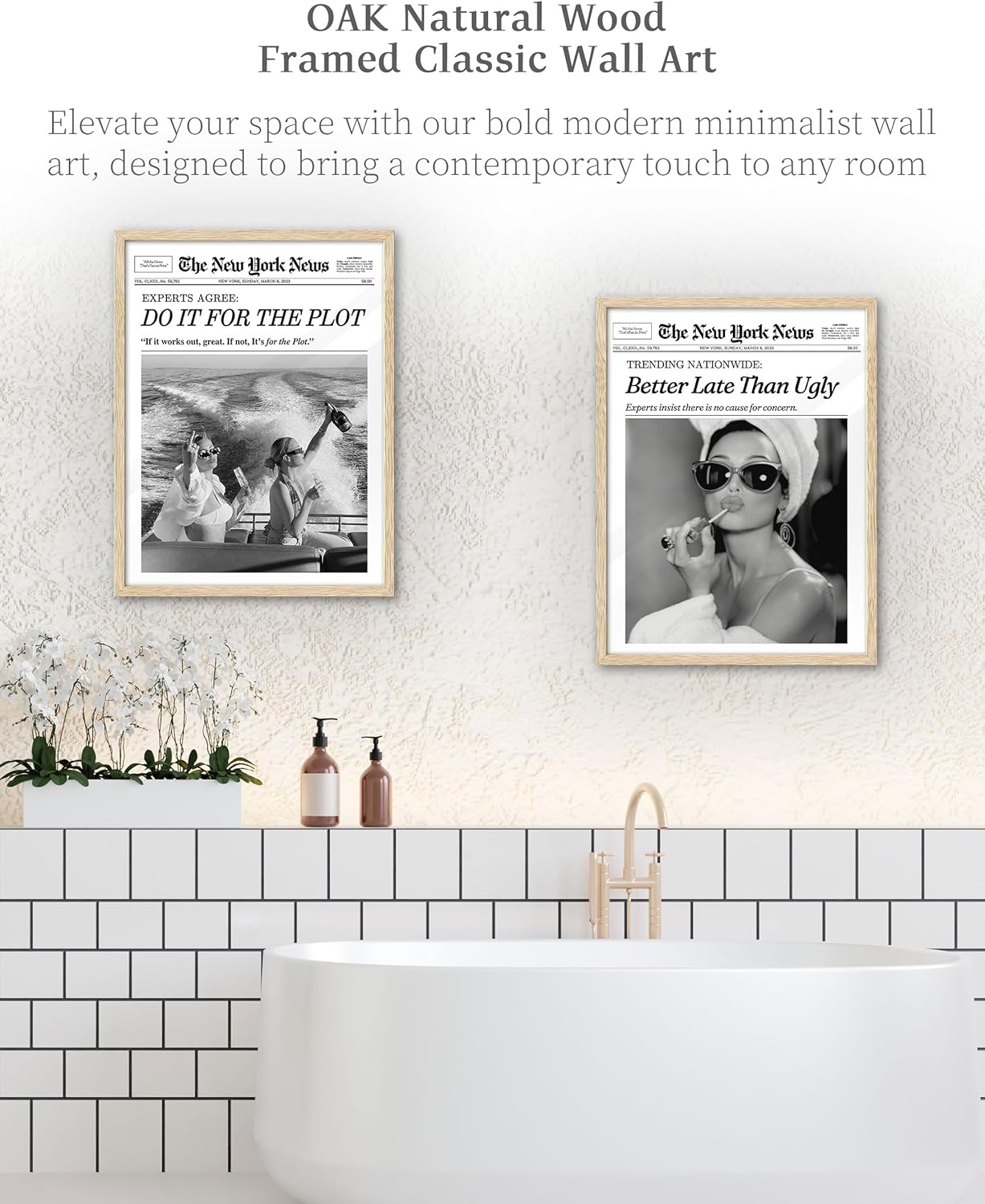 Vintage Black Framed Wall Art — 10" - View 5
