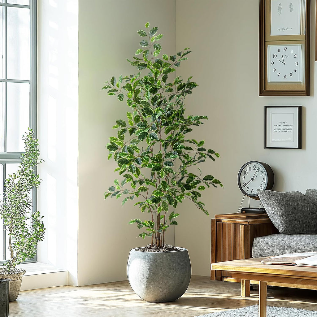 Green Artificial Plant — White Green